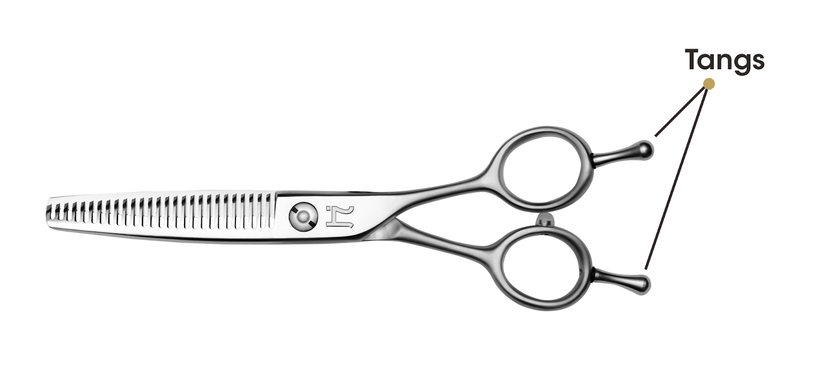 tangs or finger rest part of the scissor